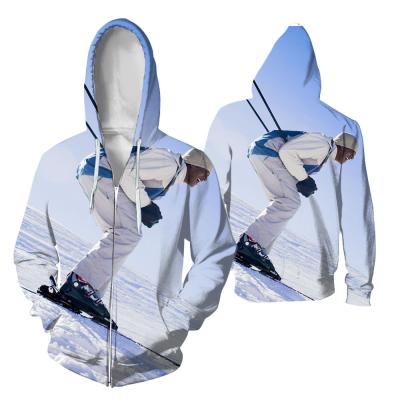 China Custom Anti-Wrinkle Mens Sublimation Zipper All Over Print Hoodies Full Digital Print Sublimated Hoodie for sale