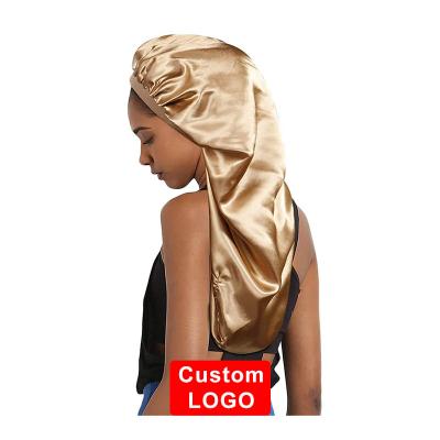 China Double Layers Sleep Hair Satin Jumbo Hoods High Quality Casual Logo Extra Long Large Custom Size XL for sale