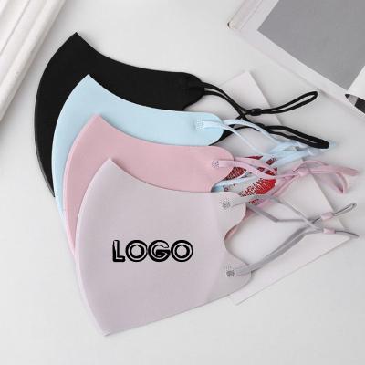 China Fashionable custom contact customer service logo printed facemask korean fabric reusable washable facemasks for kids adult for sale