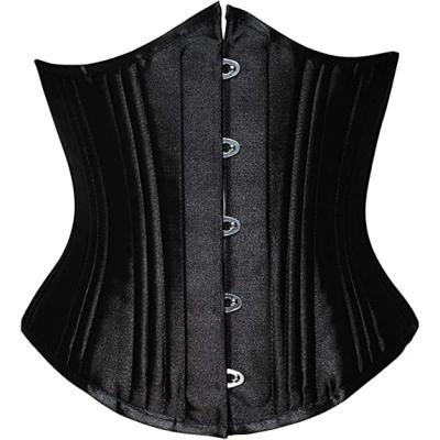 China Custom Made Polyester 20 Antibacterial Black Steel Bone Shaper Corset for sale