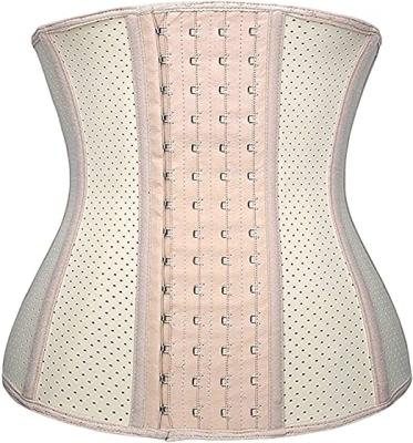 China Natural Rubber Breathable 9 Holes Steel Bone Underbust Waist Cincher Antibacterial Colomabian Thick Corset Shapewear for sale