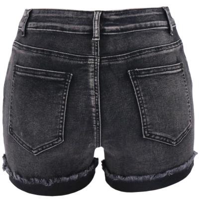 China 2021 factory price wholesale women jeans high rise ripped stretch shorts QUICK DRY for sale