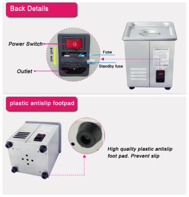 China uso dental del limpiador ultrasónico heated de 2L Digitaces para los instrumentos quirúrgicos de la dentadura en venta