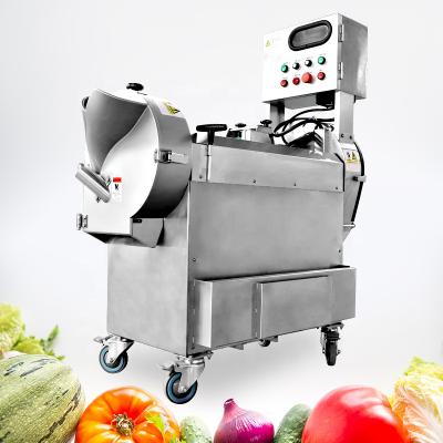 China LONKIA 2021 fruit processing factory double heads multifunctional vegetable cutting machine vegetable cutter price for sale