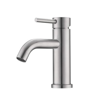 China Metered Faucets Single Hole Bathroom Faucet Stainless Steel Faucet Toilet Basin Mixer Tap for sale