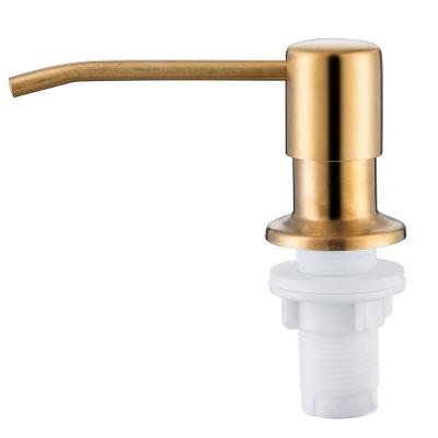 China Foam Soap Dispenser Gold Stainless Press Soap Head Dispenser For Kitchen Bathroom Sink for sale