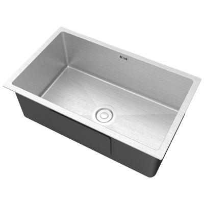 China Without Faucet 18Gauge Stainless Steel Sink Undermount Kitchen Sink Single Bowl Handmade Sink for sale