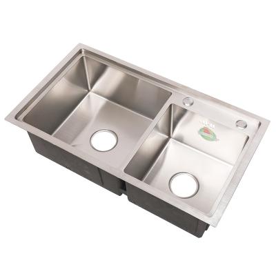 China Without Tap 304 Stainless Steel Sink Handmade Kitchen Sink Customized Step Sink for sale