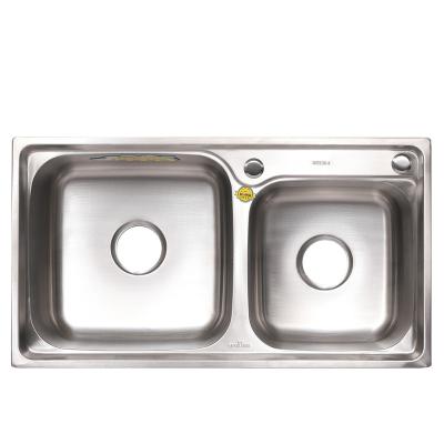 China Without Faucet Machine Kitchen Go Down Single Bowl Stainless Steel Cheap Sink Double Sink for sale