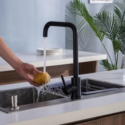 China Contemporary Full Set SUS304 Stainless Steel Bathroom Sink Faucet Black Finish for sale