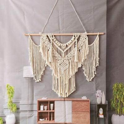 China Bohemian Wall Hanging Art Woven Boho Home Decor, Geometric Macrame Yarn Tapestry Wall Decor for Bedroom, Nursery, Apartment for sale