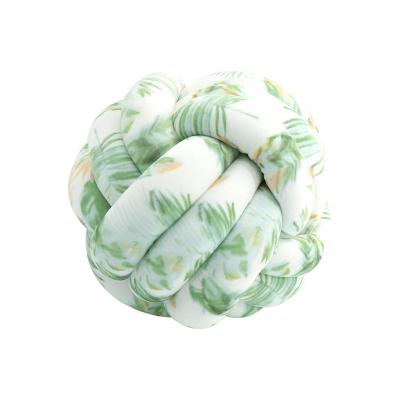 China Soft Knot Ball Pillow Round Decorative Throw Cushion Pillows, Velvet Soft Plush Knotted Pillow For Sofa Bedroom Living Room Cushion for sale