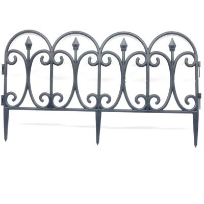 China Easily Assembled Black Plastic Garden Decorative Fence Decorative Edge Section Edge Border Outdoor Landscape Plastic Wire Mesh for sale