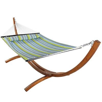 China Amazon Modern Hot Sale Garden Hammock Stand Balcony Wing Stand Indoor Outdoor Solid Wood Hammock With Wooden Stand for sale