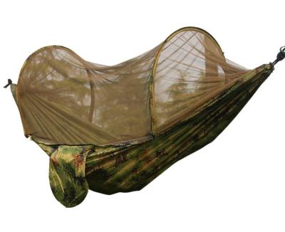 China Modern Outdoor Camping Nylon Mosquito Net Hammock , Lightweight Portable Parachute Hammock With Mosquito Net for sale