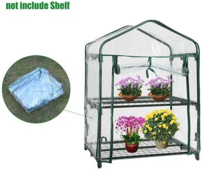 China Hot-selling Amazon Hedge 2 Tier Sustainable Green Plastic Mini Greenhouse Garden for sale