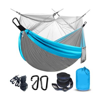 China Lightweight custom double and single color outdoor travel camping hammock waterproof parachute independent hammock for sale