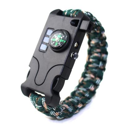 China Multifunctional Tools Charming Wilderness Survival Gear Kit SOS Protection Led Survival Bracelet, Amazon Paracord Multifunctional Handmade Bracelet for sale