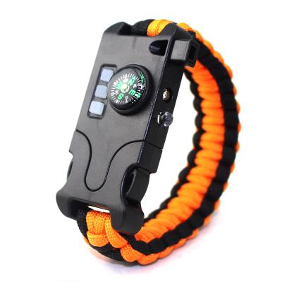 China 2020 Outdoor Rescue Newest Multifunctional SOS Led Survival Bracelet, Two Color Camping Paracord Bracelet Accessories for sale