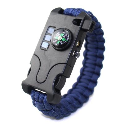 China Outdoor High Quality Outdoor Rescue Gear, Handmade Rope Protective Chain Survival Paracord Bracelet for sale