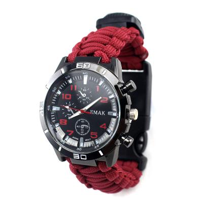 China Non-Specific Outdoor Gift Items Gear Paracord Watch, Gifts Camping Instrument Hiking Watch for sale