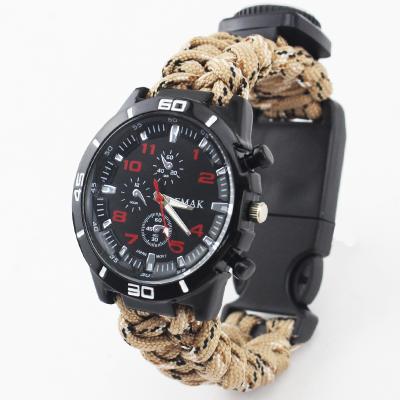 China DIVER Fashion Camping Supplies Paracord Watch, Factory Sale Cheap Camping Material Luxury Watch for sale