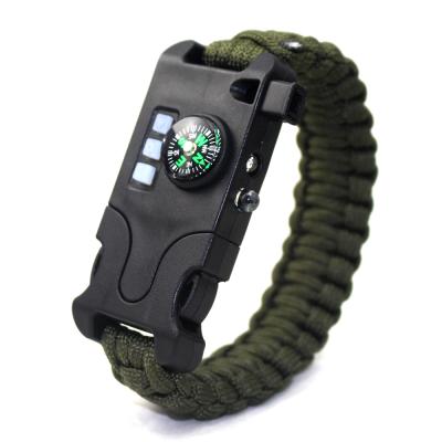 China Outdoor Rescue Charm Outdoor Hiking Hunting Gear, Custom Logo Sos Outdoor Survival Survival Paracord Bracelet for sale