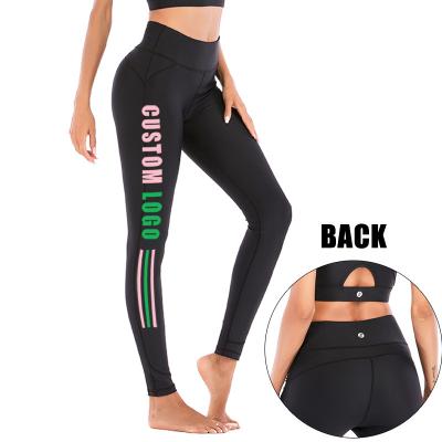 China Breathable Women's Custom Made Sports Manufacturer Fitness Wear OEM High Waisted Workout Yoga Gaiters Pants for sale