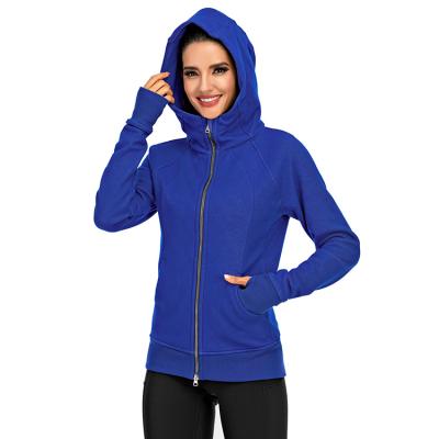 China Viable High Quality Soft Material Gym Use Custom Bodybuilding Women Zipper Gym Sports Jacket for sale