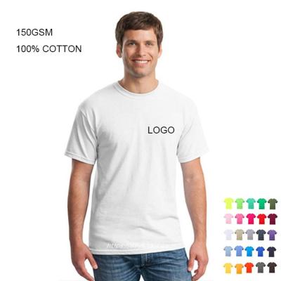 China Custom 150g OEM Fashion 150g Embroidered Men's Anti-Wrinkle Custom Unbranded T-shirt Acid Washed 100% Cotton T-shirts for sale