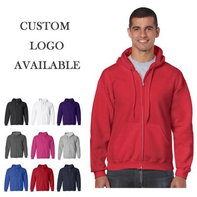 China Custom Label Gym Wear Anti-Shrink Sports Hoodies Men Full Zip Hoodie Streetwear Sweaters Men Hoodie for sale