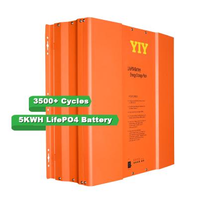 China Wall Mounted Solar Home Appliances/Solar Power System Battery YIY 5.12KWH 100AH ​​200AH 400AH Lithium Ion Battery Supplier Solar Lithium Batteries for sale