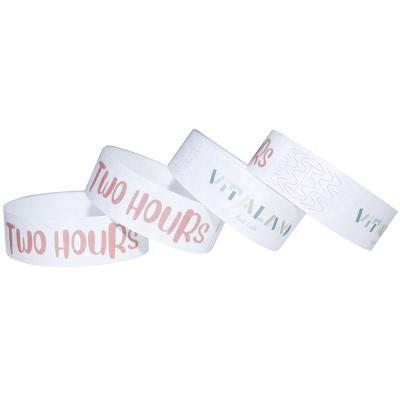 China Tickets waterproof disposable tyvek paper wristband for swimming for sale