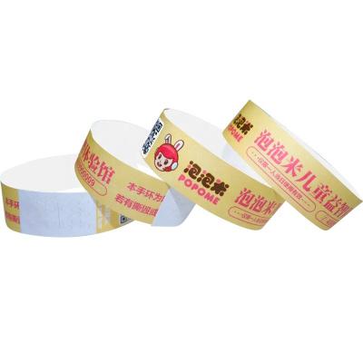 China Promotional disposable inkjet printing tyvek waterproof wristband for sale