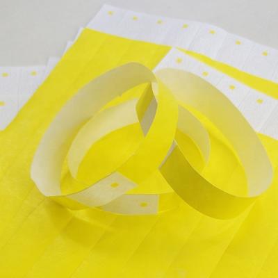 China Custom Promotional Complicated Pattern Disposable Paper Yoya Dupont Events Wristband Inkjet White Tyvek Wristbands From China for sale