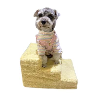 China Sustainable Eco Friendly High Quality Foldable Indoor Dog Climbing Ladder Anti Slip Cashmere Material for sale