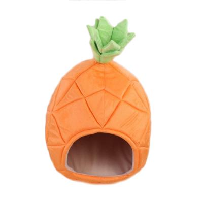 China Factory Wholesale Breathable High Quality Warm Pet Bed Pineapple Shape Indoor Pet House for sale