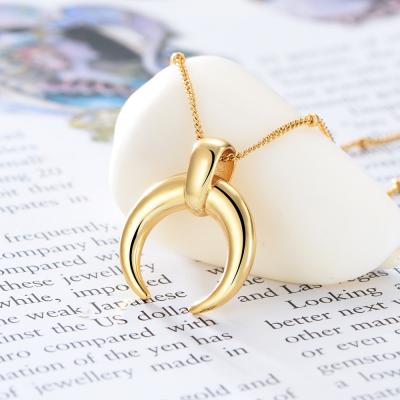 China Women's Popular Vintage 925 Sterling Silver 18K Gold Plated Coin Necklace Jewelry for sale