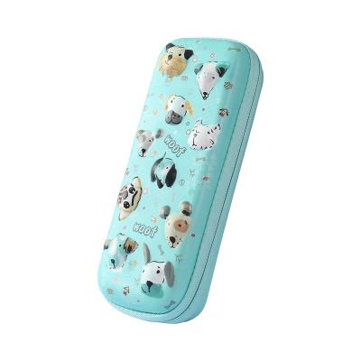 China Fashion Design 3D Waterproof Portable Colorful Custom Kids High Quality Lightweight Shell School Cute Hard EVA Pencil Case for sale