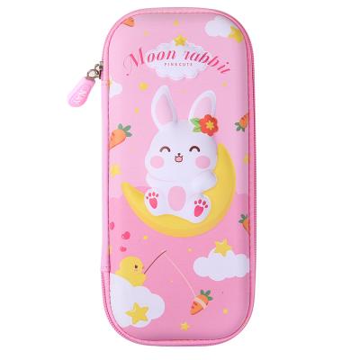 China Large Capacity Waterproof Middle And Kind Cartoon Primary School Students 3D Eva Pencil Case for sale