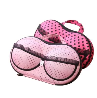 China Personalized Protective Sleeve EVA Silicone Bra Case Customized Beauty Portable Waterproof Design Pink Patch Latex Silicone Customization Travel Hard Case for sale