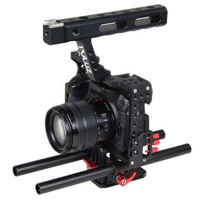 China Professional Camera Cage Equipment Aluminum Alloy PULUZ Photography Handle Stabilizer for Sony Camera for sale