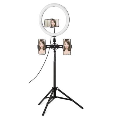 China PULUZ 11.8 Inch 30cm PORTABLE Photography Dual Dimmable Phone Selfie Ring Light Bracket And Phone Holder for sale