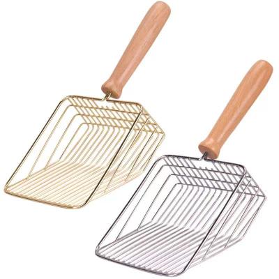 China Pet Care Products Large Capacity Viable Stainless Steel Cat Litter Scoop Shovel Tray for sale