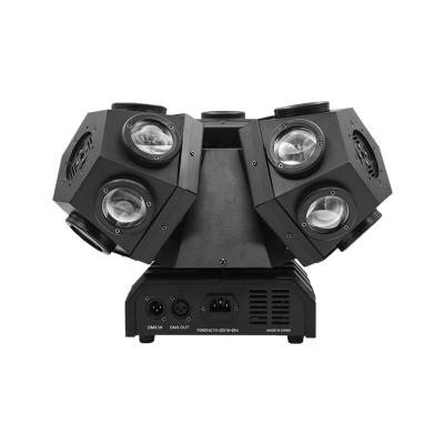 China Easy Installation 3 head Moving Head Light  18pcs 10w Colorful rotating Laser Strobe Beam Lights for sale