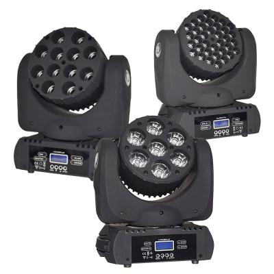 China Stage 7x12w/12x12w/36x3w Wash Moving Head Light Led Wash rgbw Moving Head Light Disco Party Light for sale