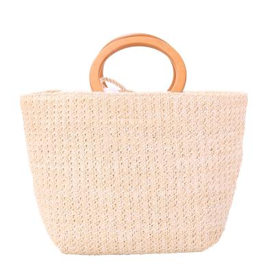 China Portable Handmade Woven Straw Woven Handbag Environmental Protection Bag Beach Bag for sale