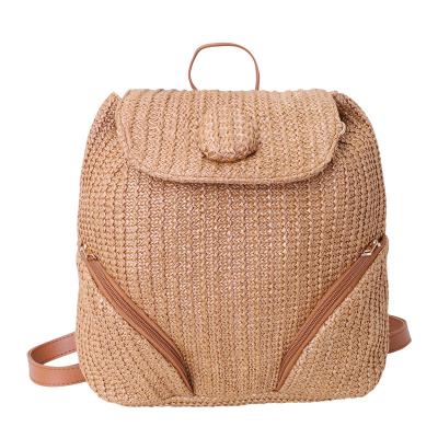 China 2021 New European Style Beach Woven Straw Bags With Longer Fringes Portable Backpack And American Institute Of Statistics Fashion Backpack for sale