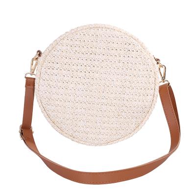 China 2021 Portable New Summer Straw Bag Round Rattan Bag Fashion Hollow Out Bags For Women for sale