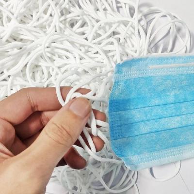 China Disposable Safety Mask Ear Cocking Cord 3mm Kn95 Mask Elastic Band Stretch Cord for sale